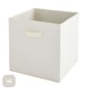 Lot de 6 paniers  pliables en tissu blanc 27x27x27cm