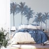 Papier peint panoramique palmiers 450 x 250 cm bleu