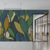 Papier peint panoramique végétal vert 150x250cm