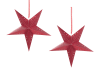 Conjunto de 2 estrellas LED de papel rojo brillante 45 cm
