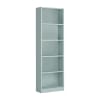 Libreria effetto legno verde acqua 52x25h180 cm