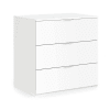 Cassettiera effetto legno bianco 77x38h80 cm