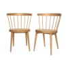 2er-Set Stühle aus Holz und Rohrgeflecht , Natur