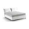 Letto alla francese in tessuto bianco 140x190 cm