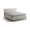 Letto alla francese in tessuto beige 140x190 cm