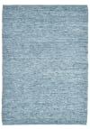 Handgewebter Teppich aus reiner Schurwolle - Blau 140x200 cm