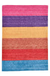 Handgewebter Teppich aus Schurwolle - Bunt - 70x140 cm