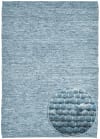 Alfombra tejida a mano de lana virgen - Azul 170x240 cm