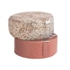 Set 2 pouf - 40x30cm - Beige