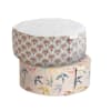 Set 2 pouf - 40x30cm - Beige