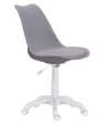Silla escritorio asiento ergonómico tapizado polipiel gris
