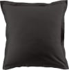 Taie d'oreiller coton gris fonce 63x63 cm