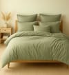 Parure housse de couette coton verveine 240x220 cm
