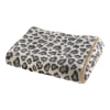 Serviette de toilette motif léopard gris 50x90 en coton