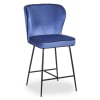 Chaise de bar velours bleu
