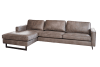 Ecksofa mit Longchair, anthrazit