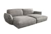 Big Sofa aus Lederimitat, grau