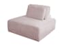 Sitzelement für modulares Sofa mit Kissen aus Cord, rosa