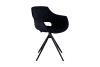 Drehbarer Stuhl aus Samt, schwarz
