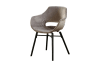 Stuhl aus Samt, grau