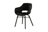 Stuhl aus Samt, schwarz