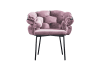Stuhl aus Samt, rosa