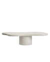 Tavolino in microcemento, colore bianco, 120 cm