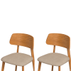2 Stühle mit recyceltem Stoff, in Hellbraun