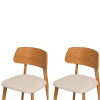 2 Stühle mit recyceltem Stoff, in Beige