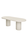Table à manger microciment couleur blanc 240 cm