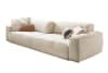 Sofa mit Sitztiefenverstellung aus Cord, cremeweiß