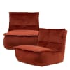 2er Set Sitzsack Sofa, Terracotta