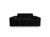 Canapé 2 places en tissu velours noir