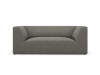 Canapé 2 places en tissu velours côtelé gris clair