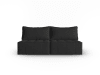Canapé modulable 3 places en tissu structurel noir