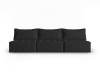 Canapé modulable 5 places en tissu structurel noir