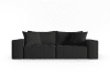Canapé modulable 3 places en tissu structurel noir