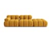 4-Sitzer modulares Sofa rechts aus Samt, gelb