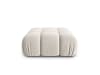 Pouf in velluto, beige chiaro