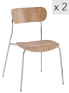 Set 2 sillas estilo industrial en acero y madera