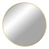 Miroir rond 80cm contour métal bronze