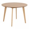 Table à manger ronde en bois 105cm marron