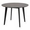 Table à manger ronde en bois 105cm noir