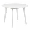 Table à manger ronde en bois 105cm blanc