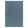 Tapis de salon en laine bleu 120x170 cm