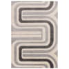 Tapis de salon moderne rétro gris 160x230 cm