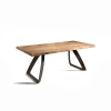Tavolo allungabile piano in legno Marrone gambe metallo cm 300x100 76h
