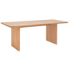 Mesa de comedor de madera maciza en tono medio de 180x75cm