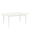 Mesa de comedor de madera maciza blanca 180x80cm