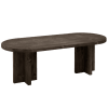 Mesa de centro de madera maciza en tono negro de 120x40cm